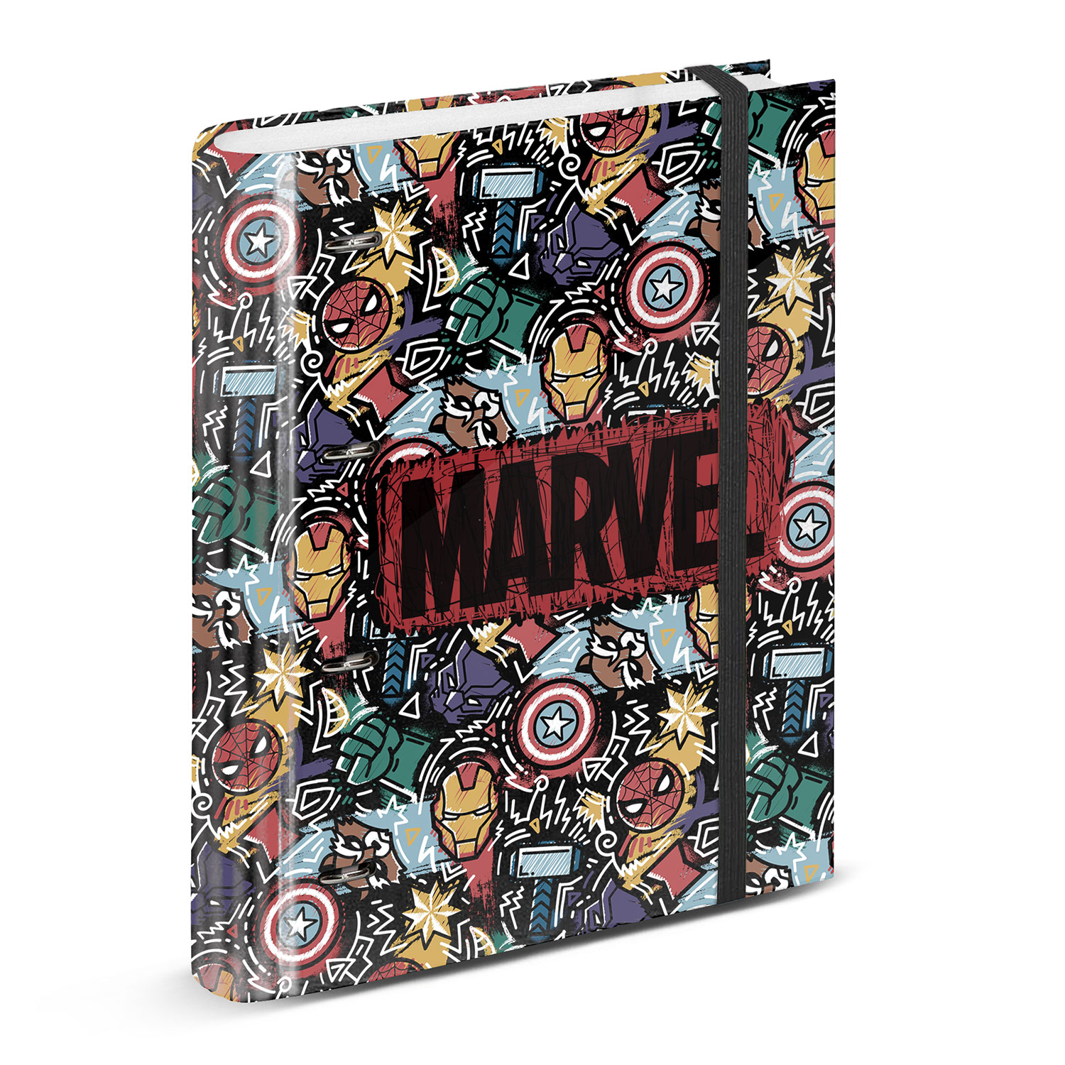4 Rings Binder Grid Paper The Avengers Fun