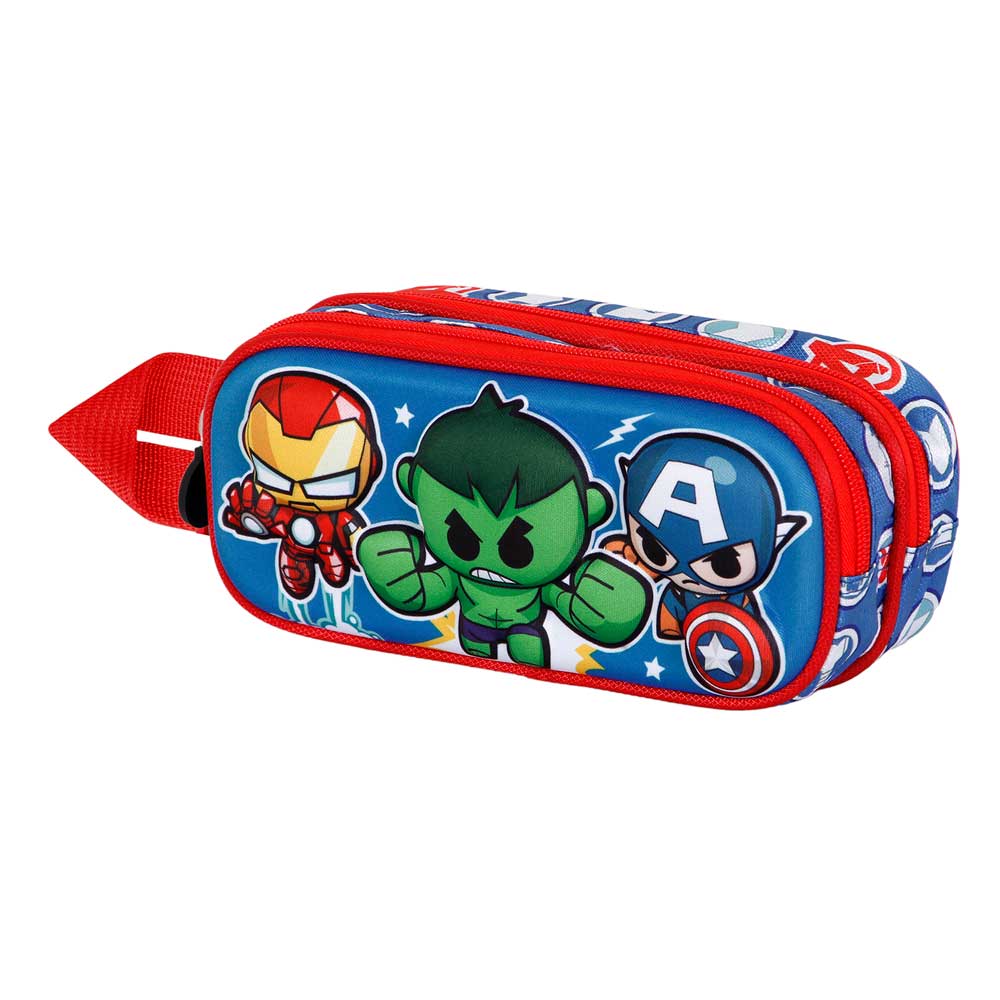 3D Double Pencil Case The Avengers Mini Heroes