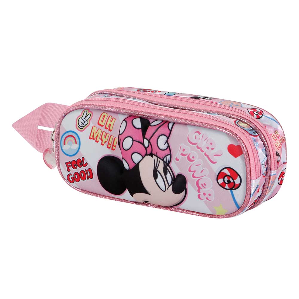 3D Double Pencil Case Minnie Mouse Power