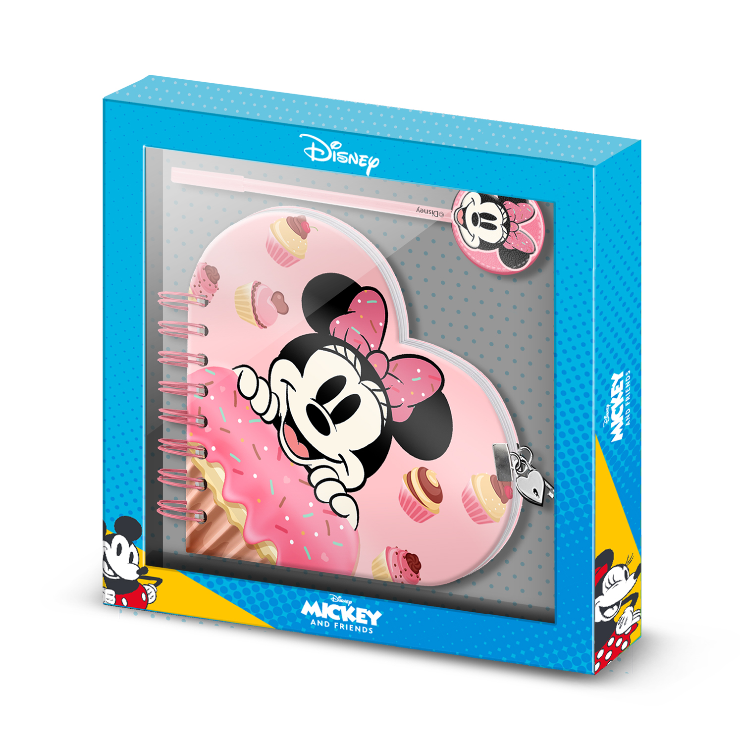 Diario Corazón Llave + Boli Minnie Mouse Muffin