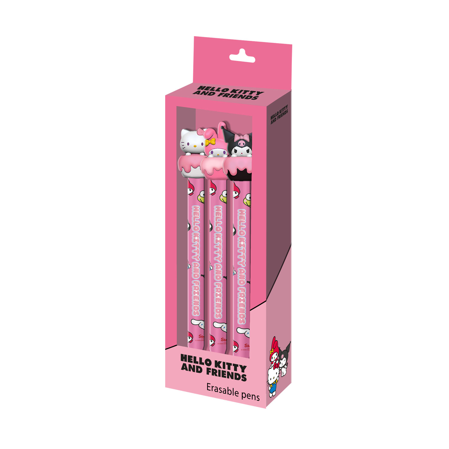 Pack de 3 Stylos Gel Effaçables Hello Kitty Mix