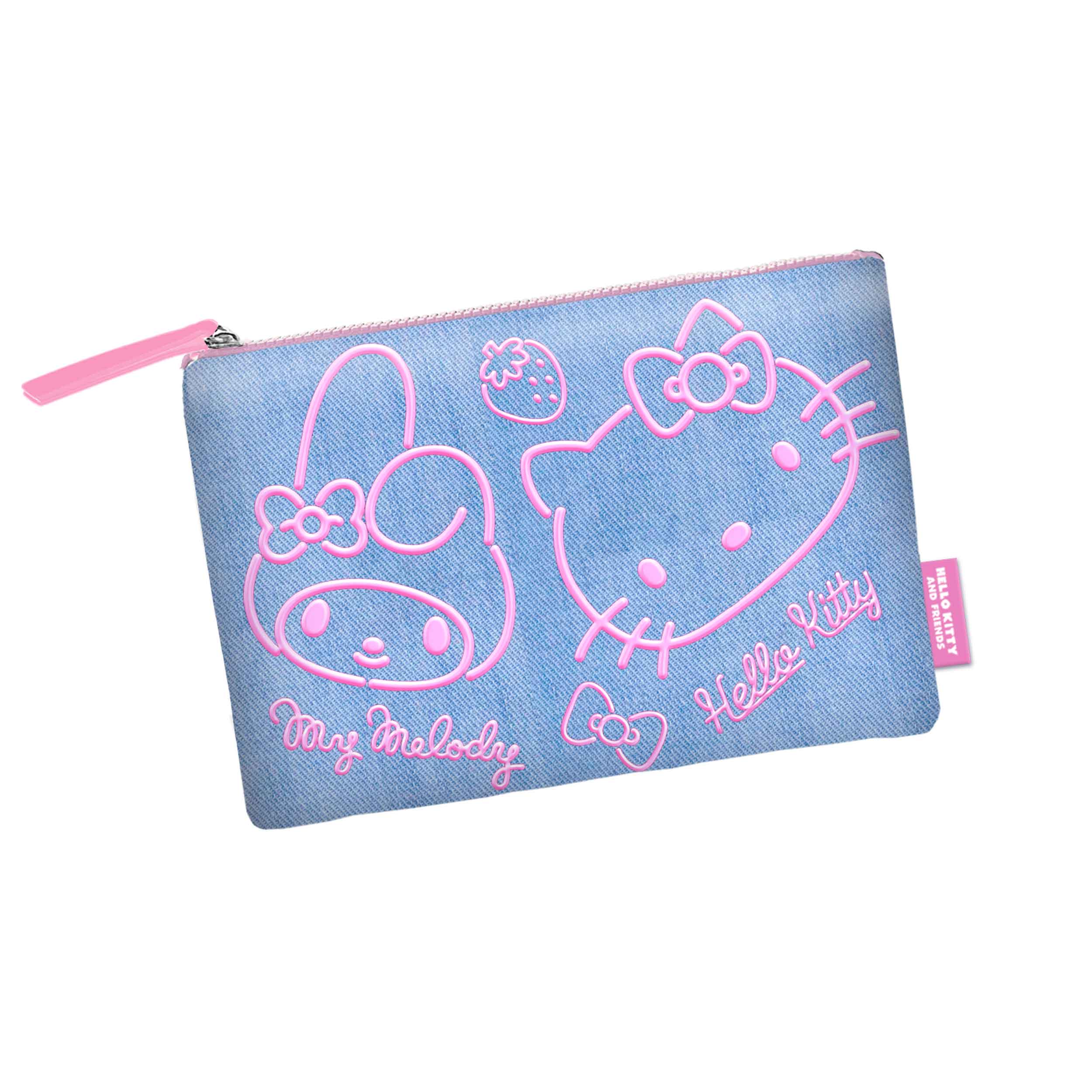 Borsa da Toilette Pochette Soleil Hello Kitty Denim