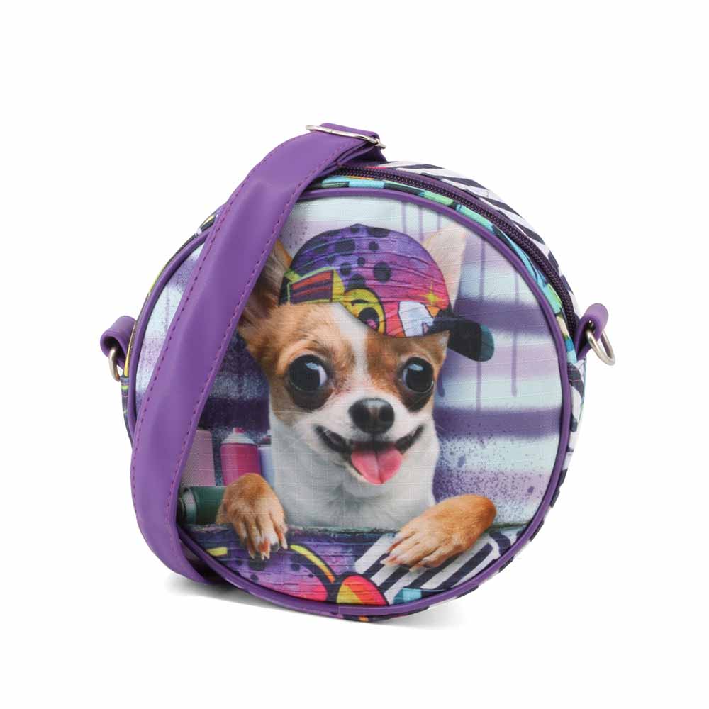 Borsa a Tracolla Rotonda Krazymals Chihuahua
