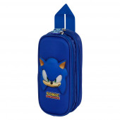 Mayorista Distribuidor Estuche Portatodo Doble 3D Sonic Face