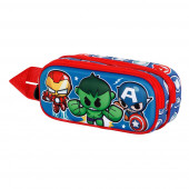 3D Double Pencil Case The Avengers Mini Heroes