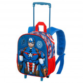 Zainetto 3D con Ruote Piccolo Captain America First