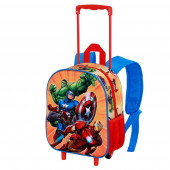 Small 3D Backpack with Wheels The Avengers Attack
