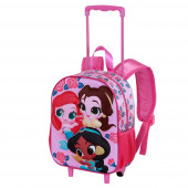 Sac à dos 3D à Roulettes Petit Princesses Disney Flowers