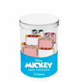 Cubo con 12 Gomme da Cancellare TOPOLINO MINNI Mix