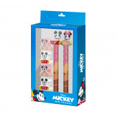 Wholesale Distributor Pack of Gel Pen + Eternal Pencil + 4 Erasers MICKEY MINNIE Mix
